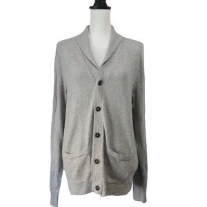 American Eagle Outfitters Gray V Neck Button Down Long Sleeve Cardigan S…